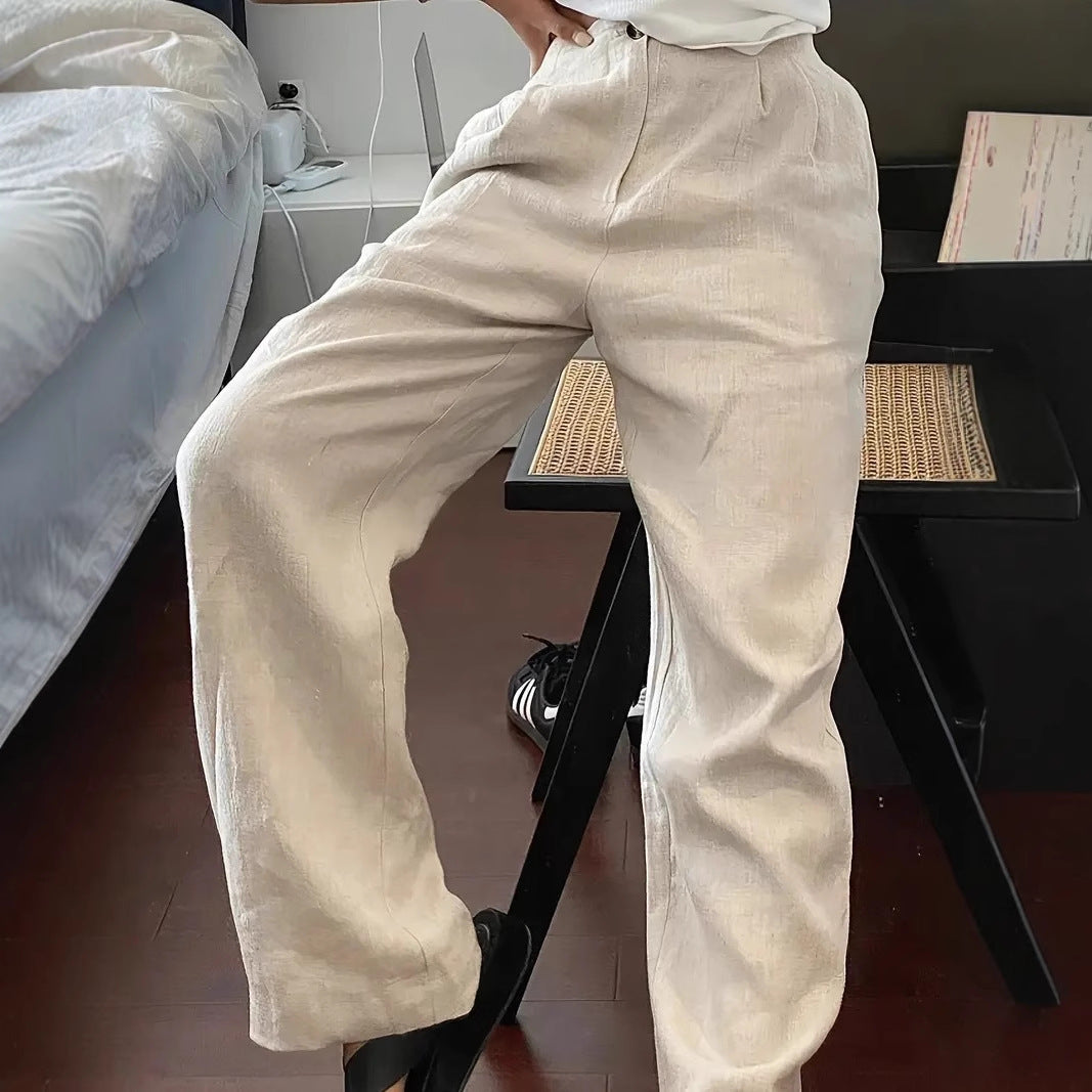 Envy-Store Pantalon Large Lin Confort Naturel™