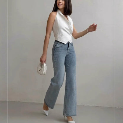 Envy-Store Jeans Flared Denim Bleu Chic™