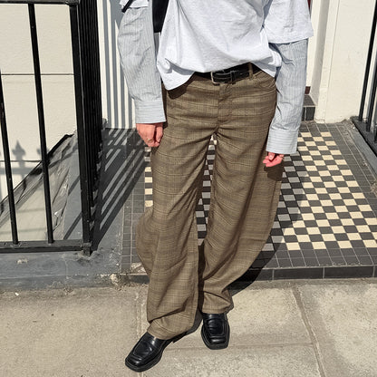 Envy-Store Pantalon Carreaux Kick-Flare Taille Haute™