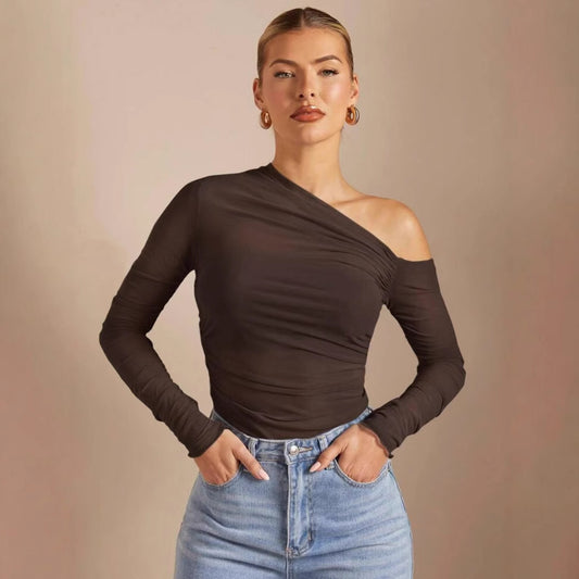 Envy-Store Top Sarah Asymétrique Manches Longues™