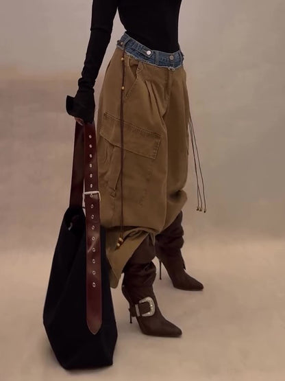 Envy-Store Pantalon Cargo Denim Patchwork Urban™