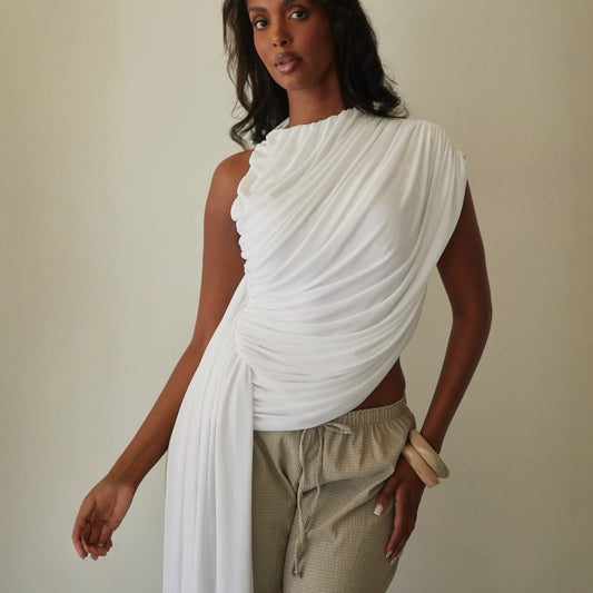 Envy-Store Top Sans Manches Plissé Irrégulier Volants™