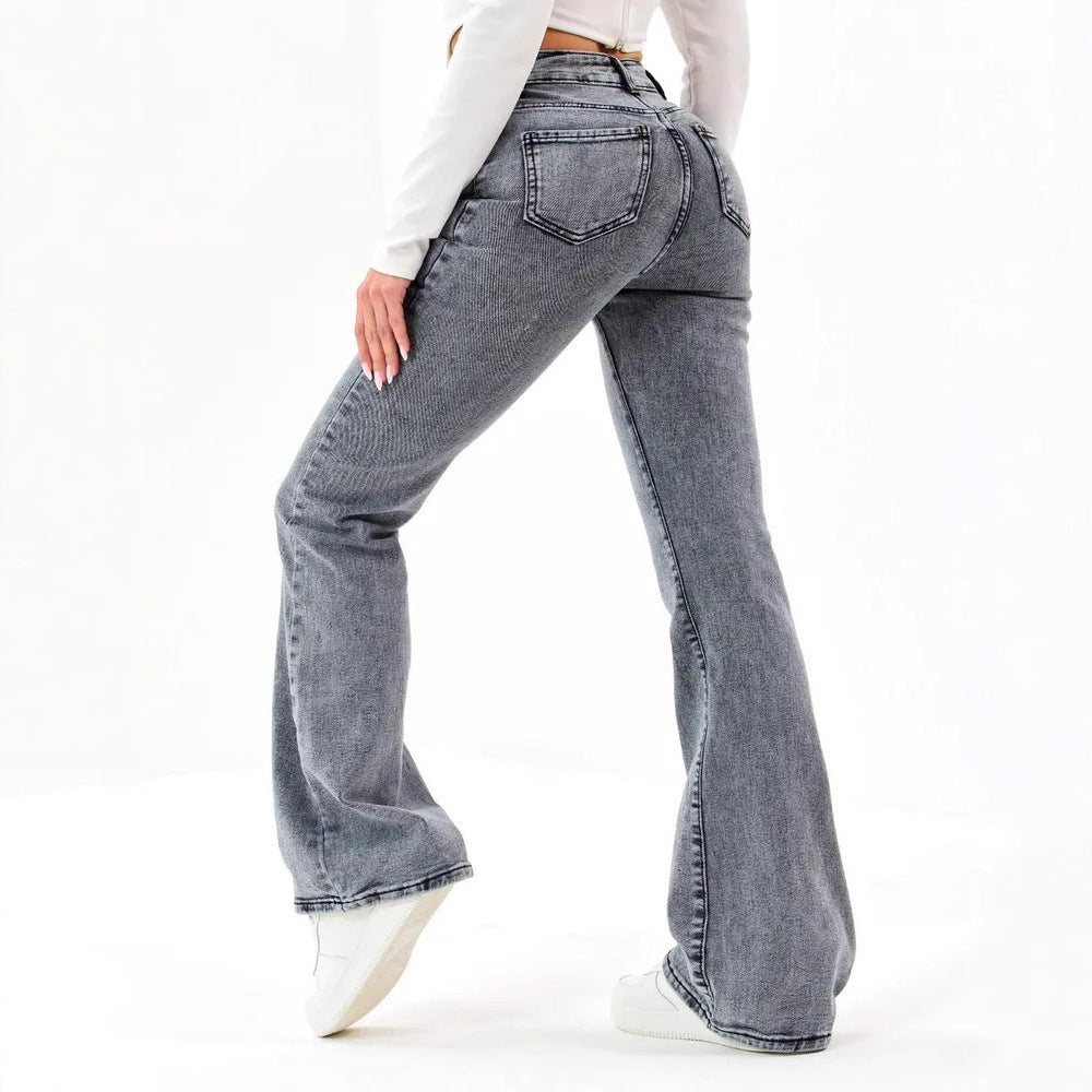 Envy-Store Jeans Flared Denim Gris Élégance™