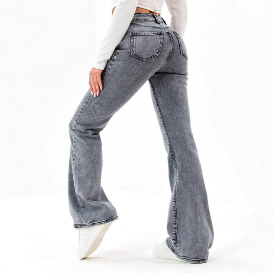 Envy-Store Jeans Flared Denim Gris Élégance™