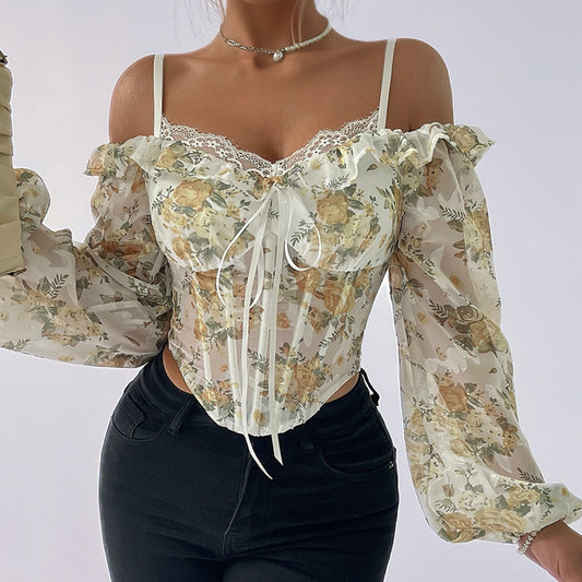 Envy-Store Corset Gaëlle Floral Taille Sculptée™