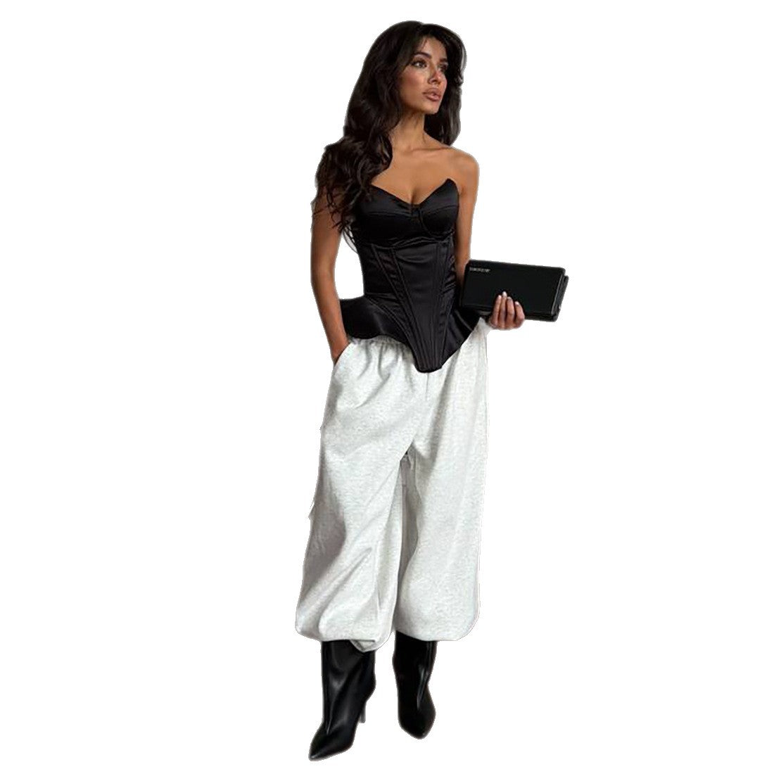 Envy-Store Top Bandeau Fishtail Sculptant – Style Élégant & Asymétrique™