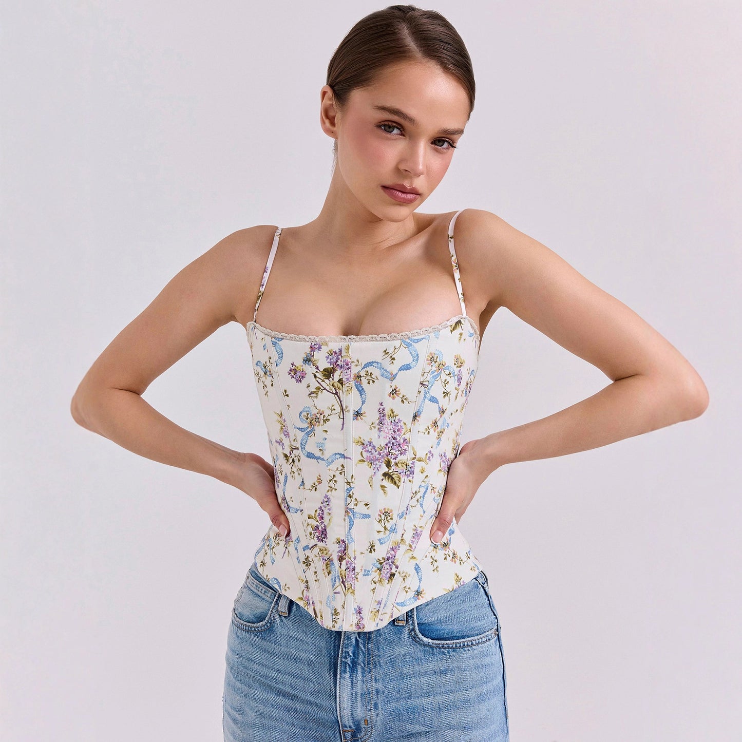 Envy-Store Top Fishbone Taille Sculptée Contrastée™